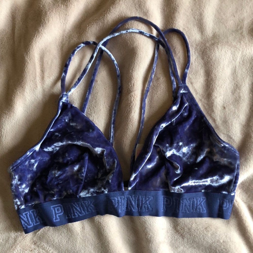 PINK velvet bralette